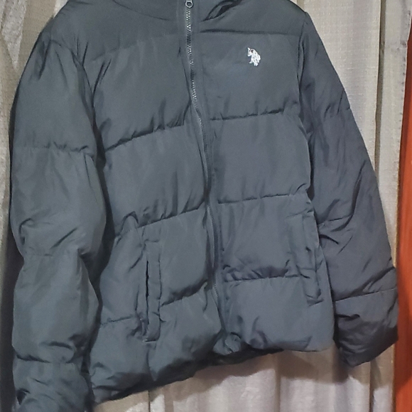 U.S. Polo Black Puffer Jacket for Kids - Picture 3 of 7